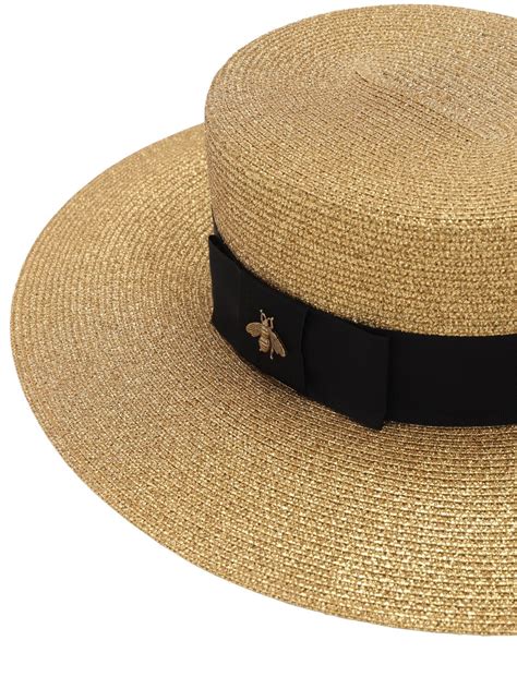 gucci straw hat women's|gucci inspired straw hat.